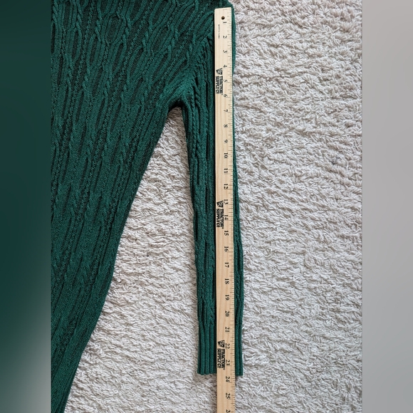 NWT 525 America Emerald Green Cable Knit Turtleneck Sweater Dress – Size S - Picture 8 of 10